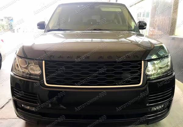 Решетка радиатора для Range Rover стиль 2018 (черная + серебро)